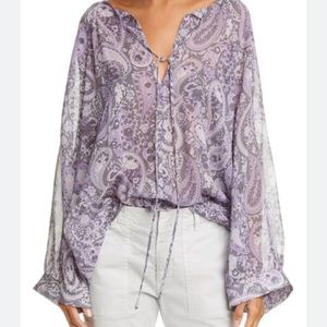 Nili Lotan Acadia Paisley Silk Blouse